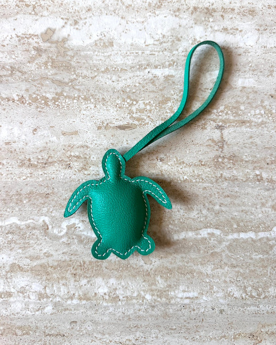 Accessoire en cuir - Tortue Vert cactus