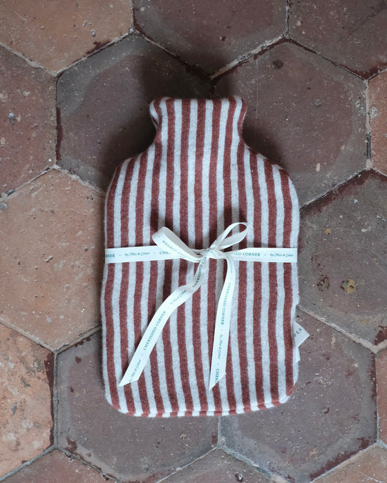 Bouillotte tricot - Rayures *rouge