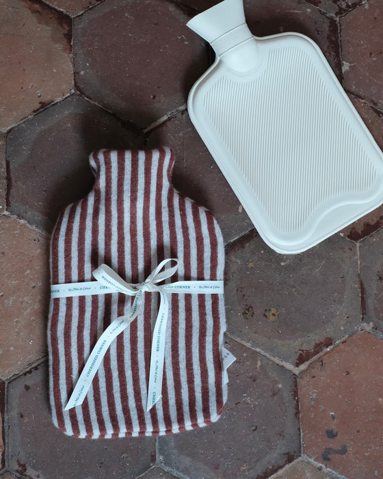 Bouillotte tricot - Rayures *rouge