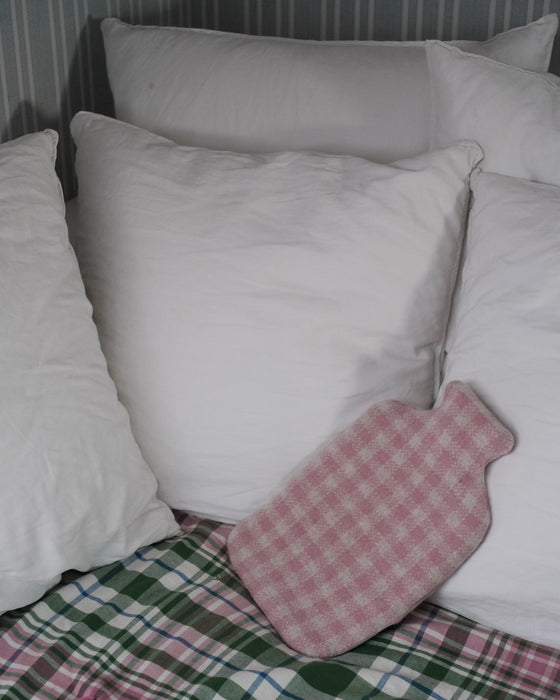 Bouillotte tricot - Vichy rose