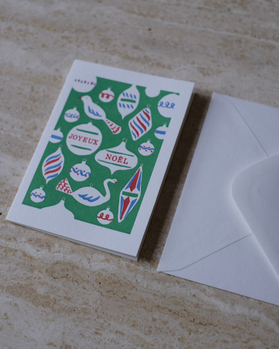 Carte postale décorations Noël