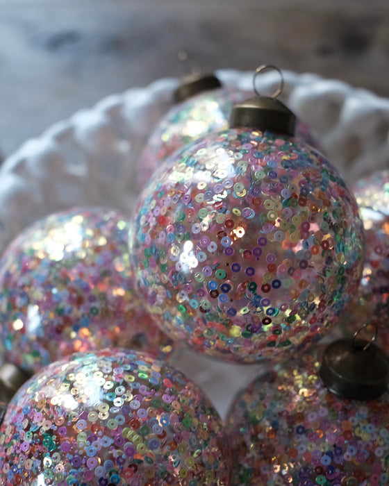 Ornement de Noël - Boule à sequins