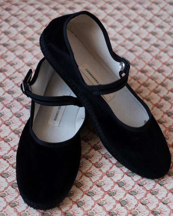 Souliers venitiens Friulane Mary Jane - Noir