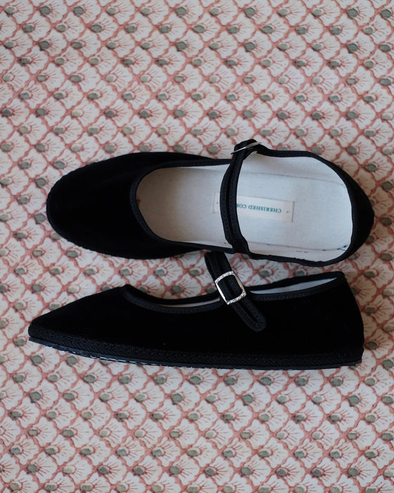 Souliers venitiens Friulane Mary Jane - Noir