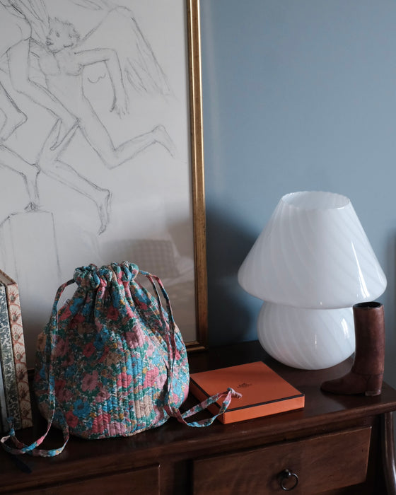 Bourse en tissu Liberty - Meadow song peach