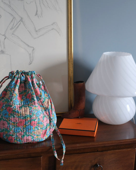 Bourse en tissu Liberty - Meadow song peach