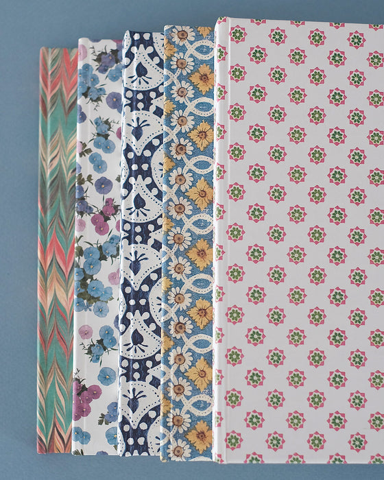 Carnet block print bleu