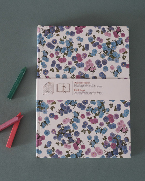 Carnet Fleurs bleues